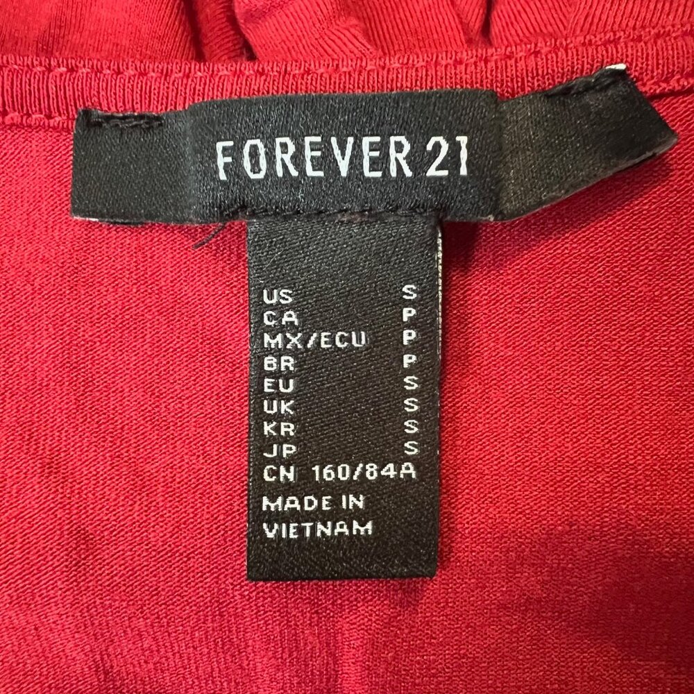 Forever 21-Small-Mini Snap Up Front Short Sleeve Dress-Belted Back-Rust/Orange - Picture 12 of 13